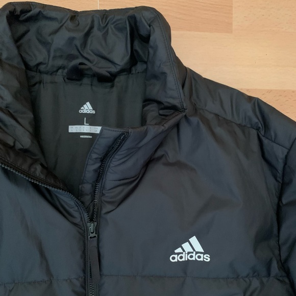 Adidas Black Large Puffer Style Jacket 2019 / DZ1396 - Picture 2 of 5